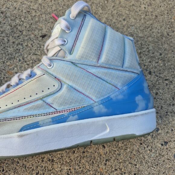 Air Jordan 2 J Balvin Retro Mens 10 Blue Sneakers Shoes 2022 DQ7691-419 - Picture 10 of 16